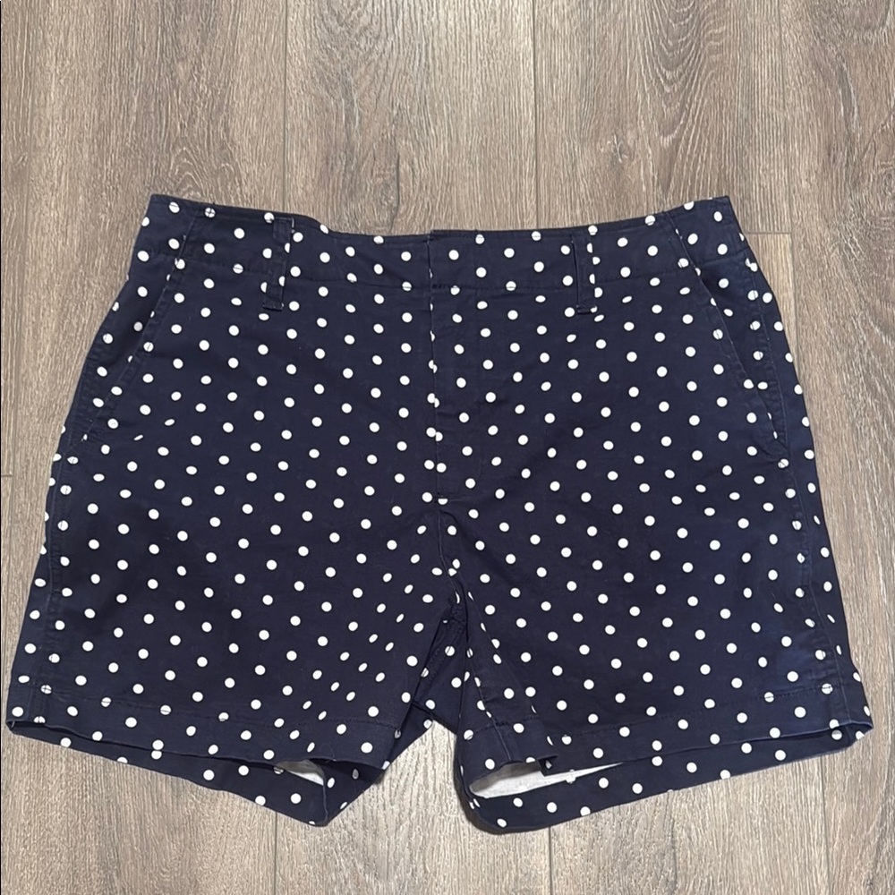 GAP Navy and White Polka Dot Shorts